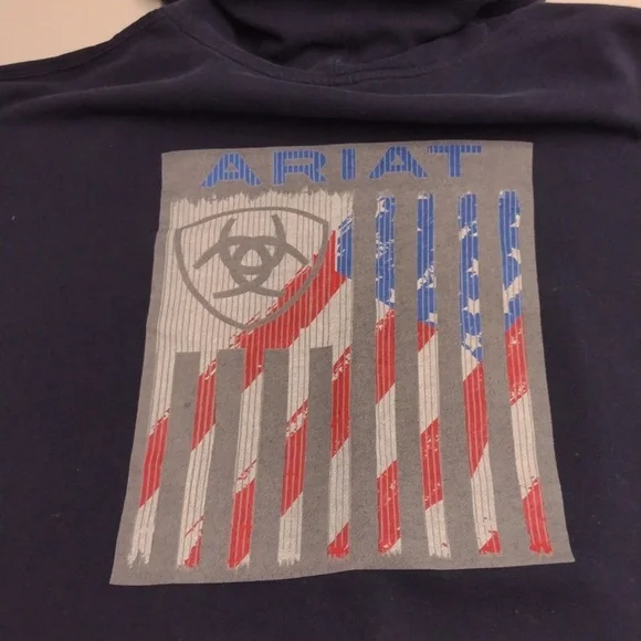 Ariat Hoodie American men size XL/LG black color - Picture 10 of 10